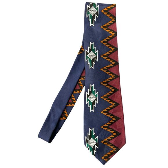Vintage Tabasco Aztec Art Men's Necktie, Neck Tie, Necktie, Pepper Sauce Necktie - Picture 3 of 4